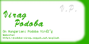 virag podoba business card